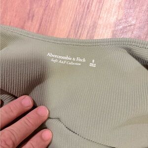 Abercrombie & Fitch Sage Green Ribbed Top